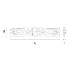 Carved wooden insert N-333 &mdash; decorative wooden element with beautiful carving drawing