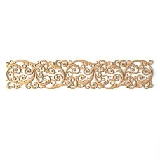 Wooden carved insert N-355L with floral pattern