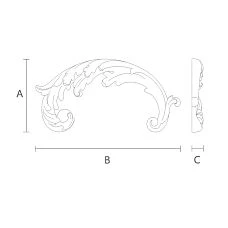 Carved overlay N-373L drawing
