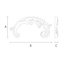 Carved overlay N-373R drawing