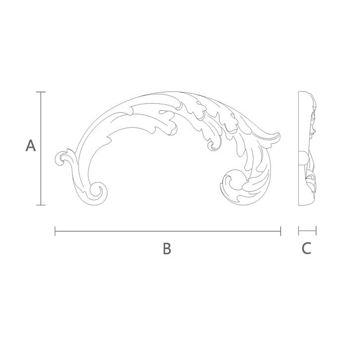 Carved overlay N-373R drawing