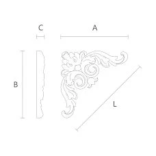 Wooden decor N-375, size 100 mm, buy at the interior decor store Stavros