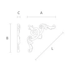 Wooden applique with an elegant floral ornament to add style and harmony to your home
