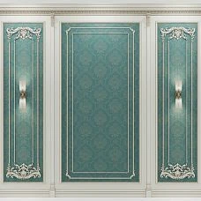 Carved applique N-407 from solid wood in interior photo