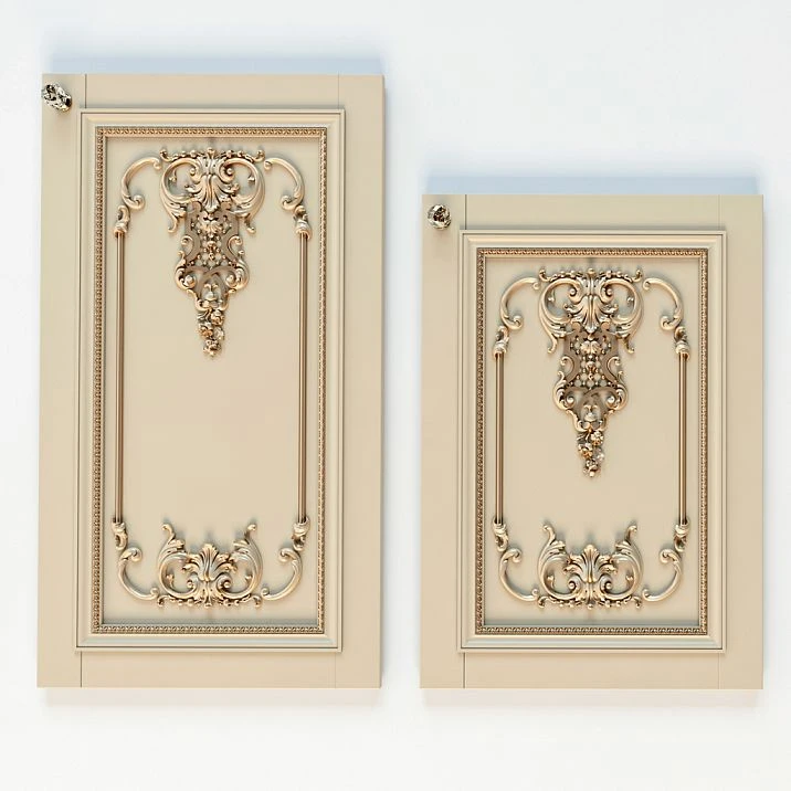 Wooden decor for furniture facades photo