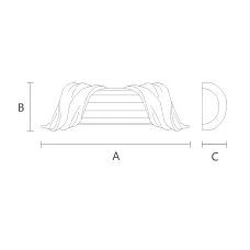 Carved Applique from Oak or Beech N-418 for wooden wall decor, drawing