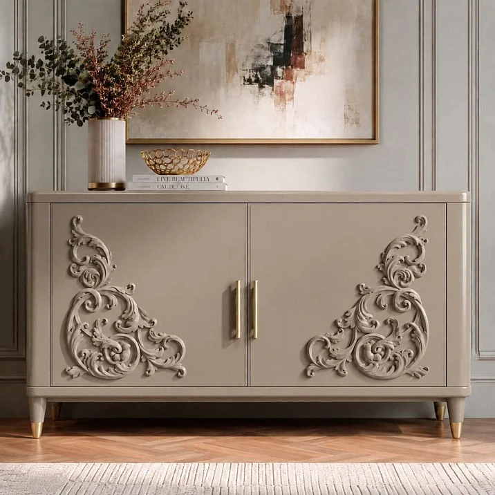 Right carved overlay N-440R for decorating furniture in a classic style.