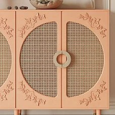 Carved wooden inlay N-470R for decorating furniture