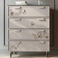 Carved Applique N-477R Bird for Decorating a Chest of Drawers