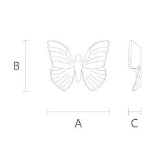 Carved Applique N-481 butterfly drawing