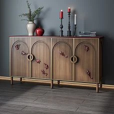 Carved Inlay N-483L, large photo of a fish for furniture facades