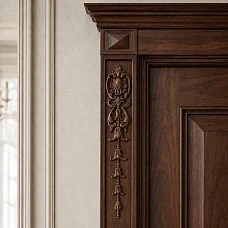 Carved overlay N-499 for decorative furniture design in a classic interior.
