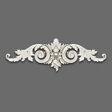 Decorative molding NPU-250 &mdash; carved overlay made of polyurethane with elegant classical scrolls