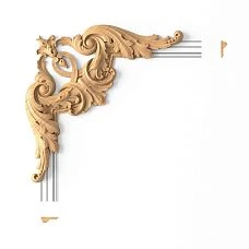 Carved applique MLD-3U-1 front view