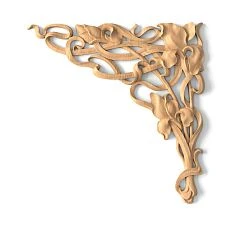Wooden Decorative Element with Wood Carving N-274R