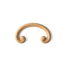 Exquisite wood carving that serves as a decorative element for decorating furniture and other interior items.