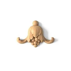 Carved Wooden Inlay N-325 with Floral Ornament
