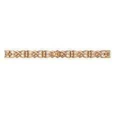 Carved overlay N-332 made of wood with leaf and branch ornamentation on white background