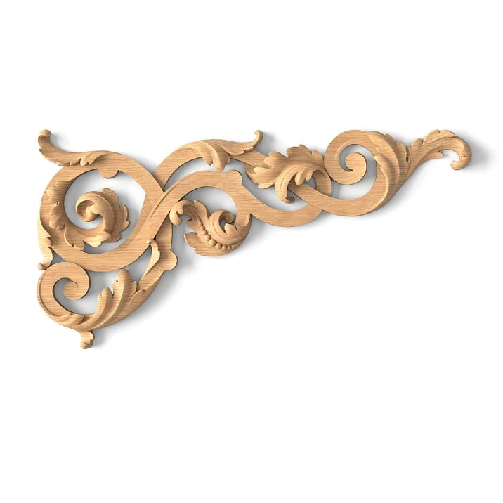 Carved wooden overlay N-339L for doors