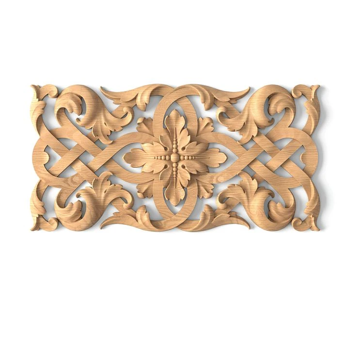 Carved wooden overlay N-340 on the wall