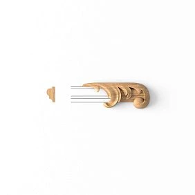 Carved end cap for molding N-437R, set for MLD-004