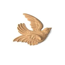 Carved Applique N-476L in the Shape of a Bird (Background)