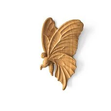 Carved Inlay N-482R from Oak and Beech - Butterfly