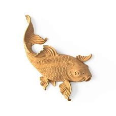 Carved Inlay N-483L in the shape of a fish