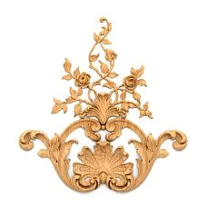 Carved applique N.VRS-002 from solid oak &ndash; decorative element for furniture