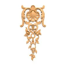 Carved overlay N.VRS-005 made of oak &mdash; decorative element for furniture and walls