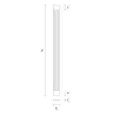 Decorative pilaster PLM-019 drawing