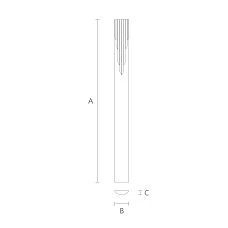 Pilaster PLM-022 in classic style interior drawing