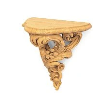 Carved shelf from oak in classic style &ndash; perfect combination of strength and aesthetics.