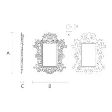 Elegant Carved Picture Frame RM-017 Drawing