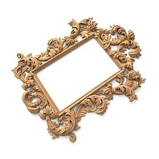 RM-017 Frame with Carving from Natural Wood