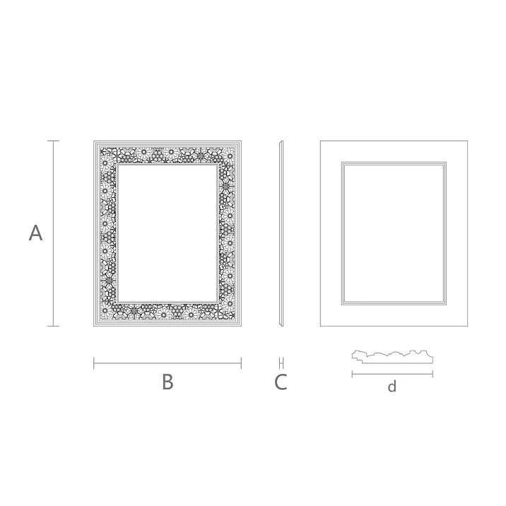 Beautiful Frame for Home Decor RM-019 Drawing
