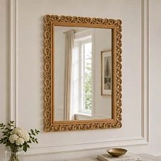Frame RM-021-2 for a mirror in an interior with classic finishes.