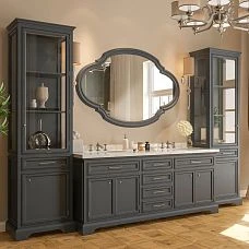 Wooden frame for mirror and painting, carved frame RM-036 from MDF in interior on photo