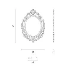Carved frame RM-041 for pictures, drawing