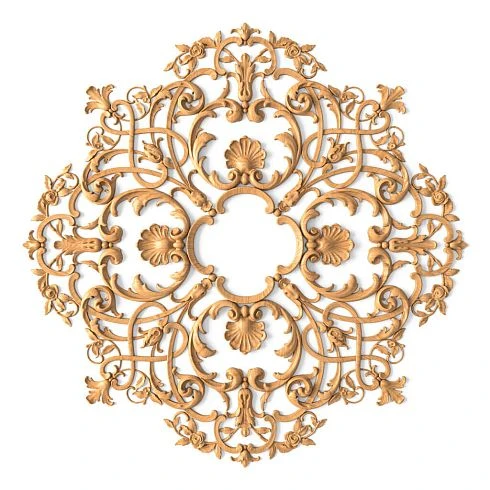 Wooden ceiling rosette R.VRS-001