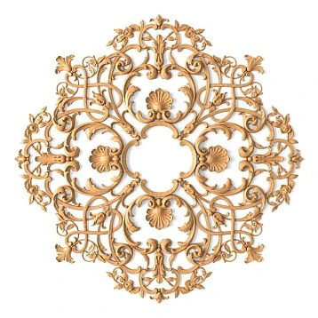 Wooden ceiling rosette R.VRS-001