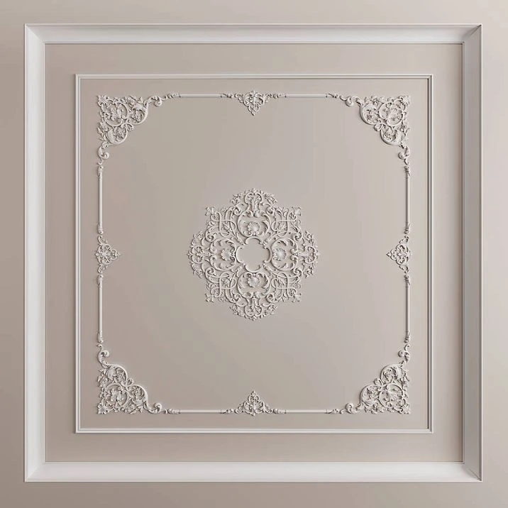 Classic ceiling rosette RPU-VRS-001 for chandelier framing.