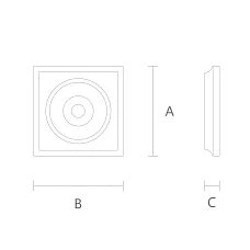 Decorative Element Rosette R-012 on Door Drawing