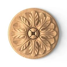 Carved Rosette R-041 in Natural Oak