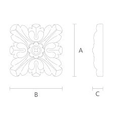 Unique Decor Rosette R-051 Drawing
