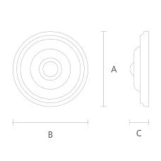 Carved Rosette R-057 as Interior Element Drawing