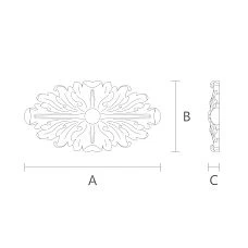 Architectural Element Rosette R-069 Drawing