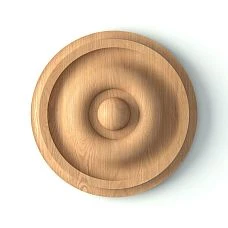 Carved Rosette from Beech Wood