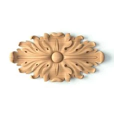Carved Rosette from Oak R-069