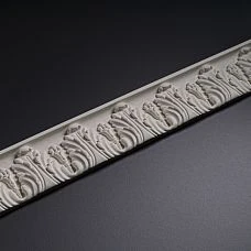 Decorative molding KPU-012, left decorative molding element for complex wall compositions